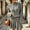 Gray, variant on Womens Cable Knit 2 Piece Outfit Set, Mock Neck Long Sleeve Sweater Top & Ruffle Hem Mini Skirt, Loose Fall Winter Coordinated Sweater Suit