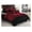 Black/Red, variant on Tai 7-Piece Red Black Oriental Traditional Jacquard Comforter Set, King Size