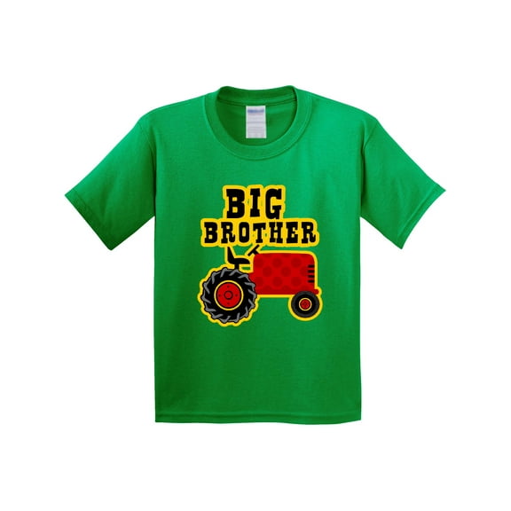 Inktastic Red Tractor Big Brother Youth T-Shirt
