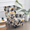 thumbnail image 3 of Housse Extensible pour Fauteuil à Oreilles 2 Pcs Housse de Protection Imprimée pour Fauteuil à Oreilles, 3 of 5