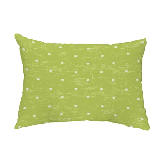 Simply Daisy, 14" x 20" Dorothy Dot Light Green Decorative Abstract Outdoor Pillow