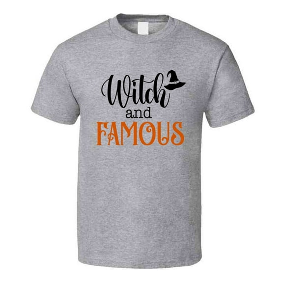 Witch And Famous Cool Halloween Tee Cool Fall T-shirt Holiday Novelty T Shirt
