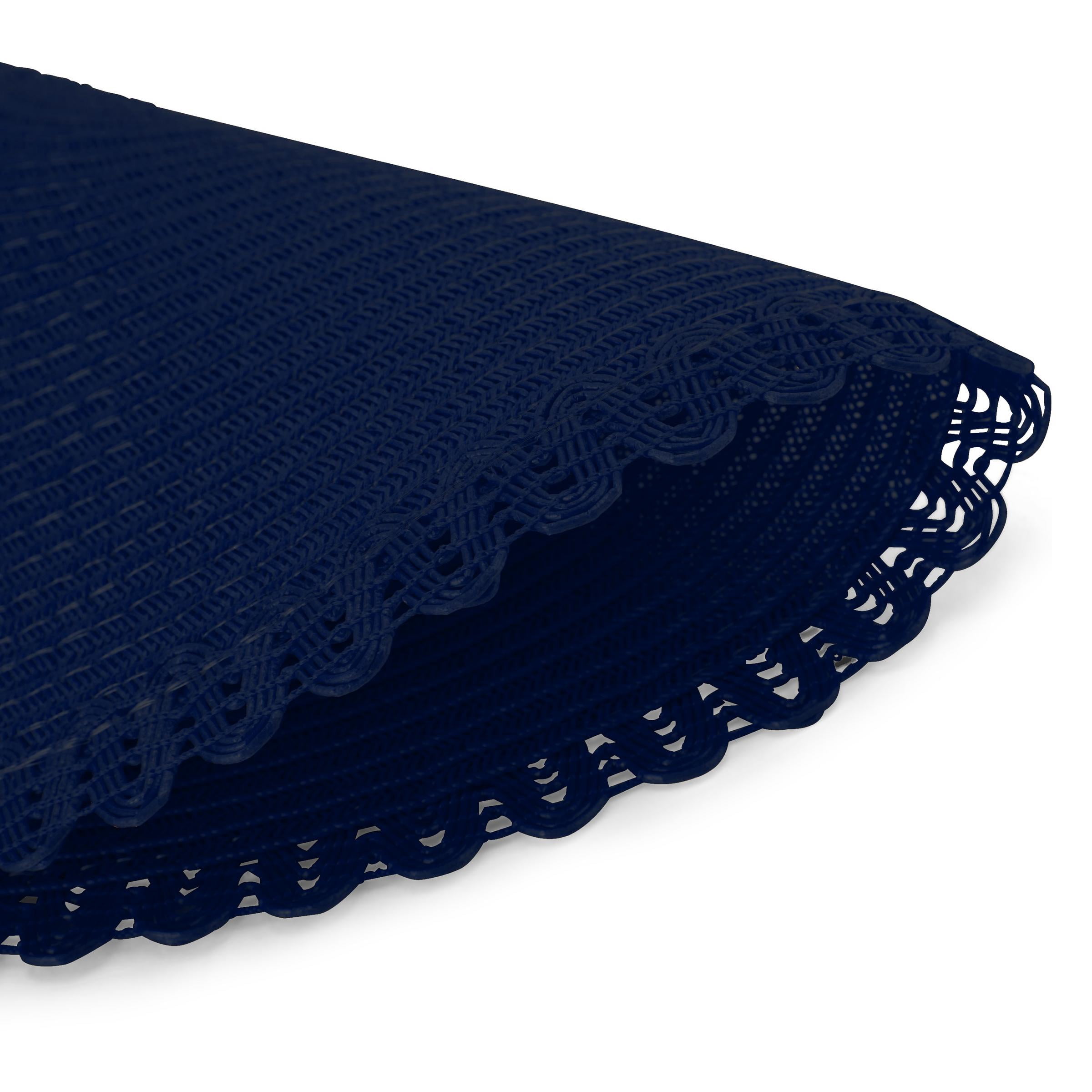 Dainty Home Set of 6 Placemats | Elegant and Durable | 15x15 in Round Woven Non-Slip Washable Place Mats | Tear-Resistant Heat | Resistant Placemats