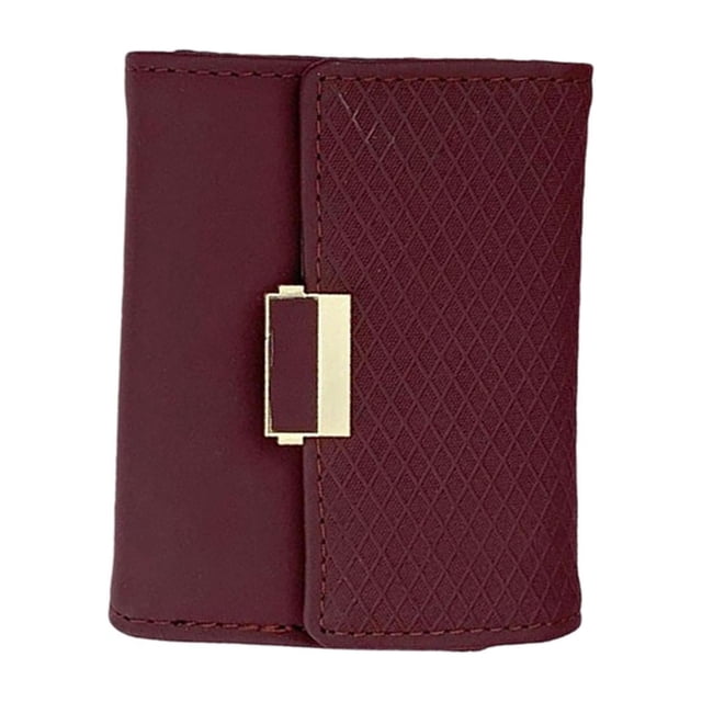 Cartera delgada para Mujer Perfecl Triple de Viaje PU Rojo 11 Ranuras para Tarjetas