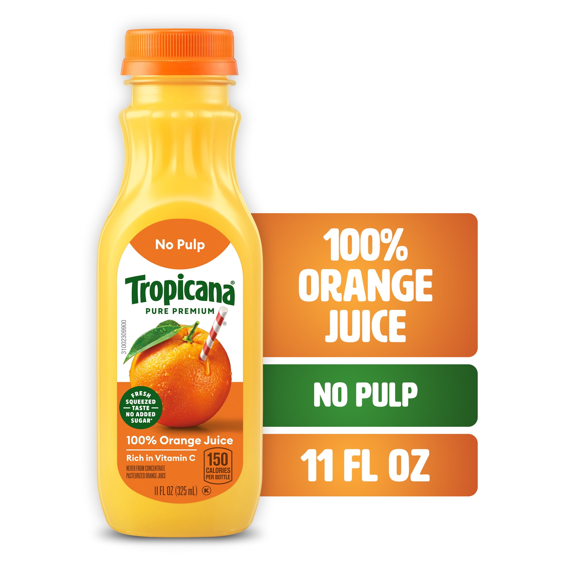Tropicana Pure Premium 100% Orange Juice, 11 fl oz Single Serve