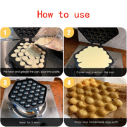 Bubble Waffle Maker Nonstick Egg Bubble Pan Aluminum Alloy Eggettes Mould Cake Baking Plate For Home Kitchen Use
