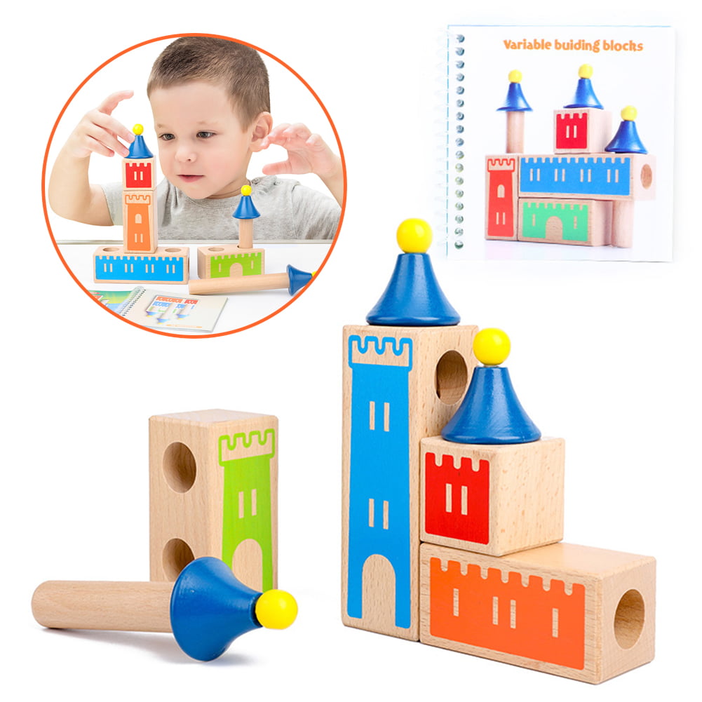 8pcs/set Cartoon Figures With Ball Building Blocks Models Brick Educational Toys 