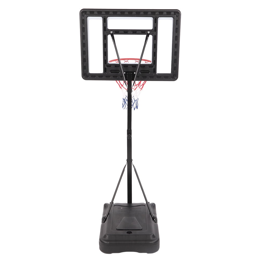 Tcbosik Poolside Basketball Hoop, 45.2" - 53.1" Height Adjustable Basketball Goal Stand with Transparent Backboard, Maximum Applicable for 7 # Ball, Black