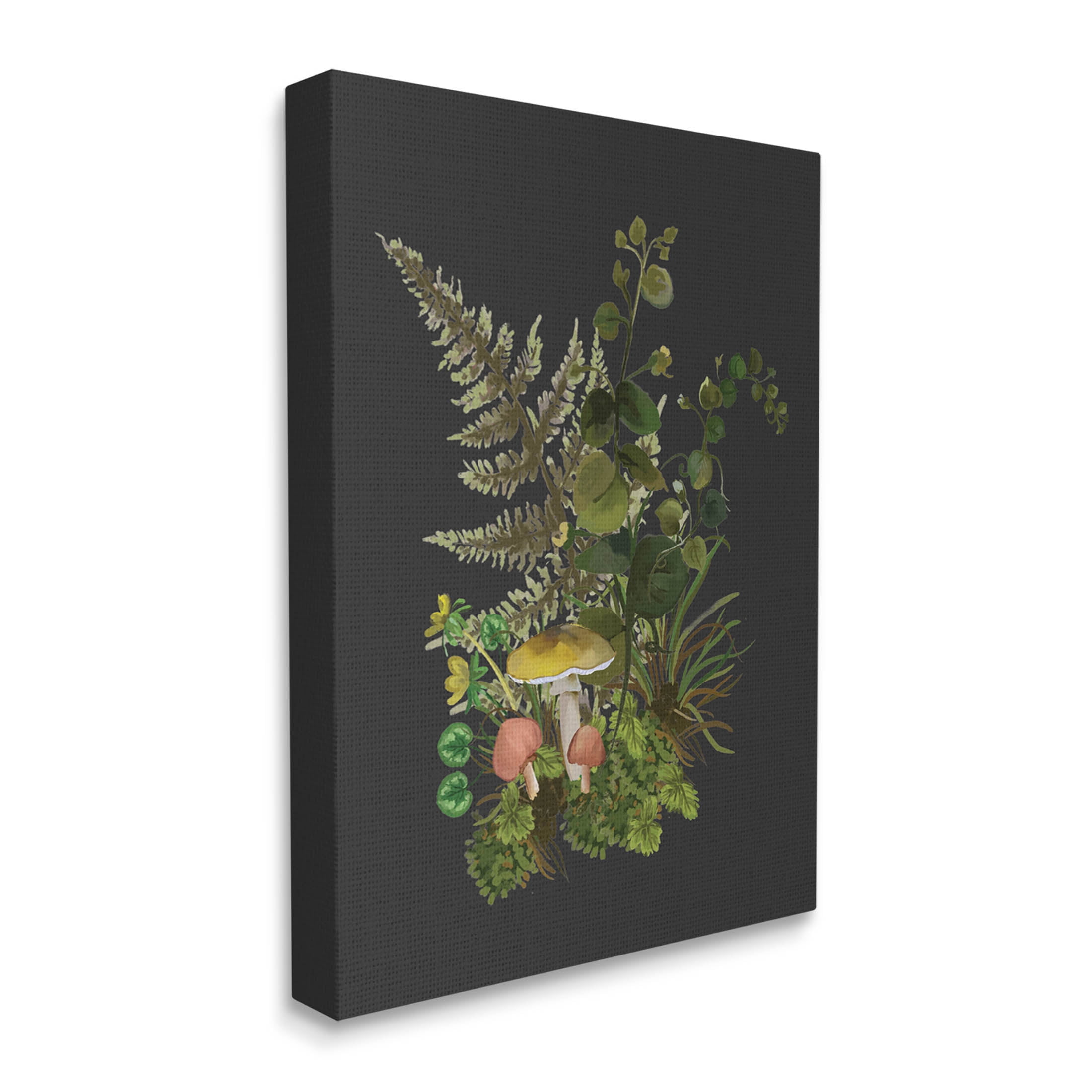 Forest Herbs Sprouting Nature Botanical & Floral Graphic Art Gallery Wrapped Canvas Print Wall Art