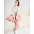 thumbnail image 5 of FAVIPT Plus Size Womens Sherpa Lined Sweatpants Drawstring Elastic Waist Cozy Soft Joggers Thick Winter Warm Athletic Pants with Pockets Pink,XXXXL, 5 of 7