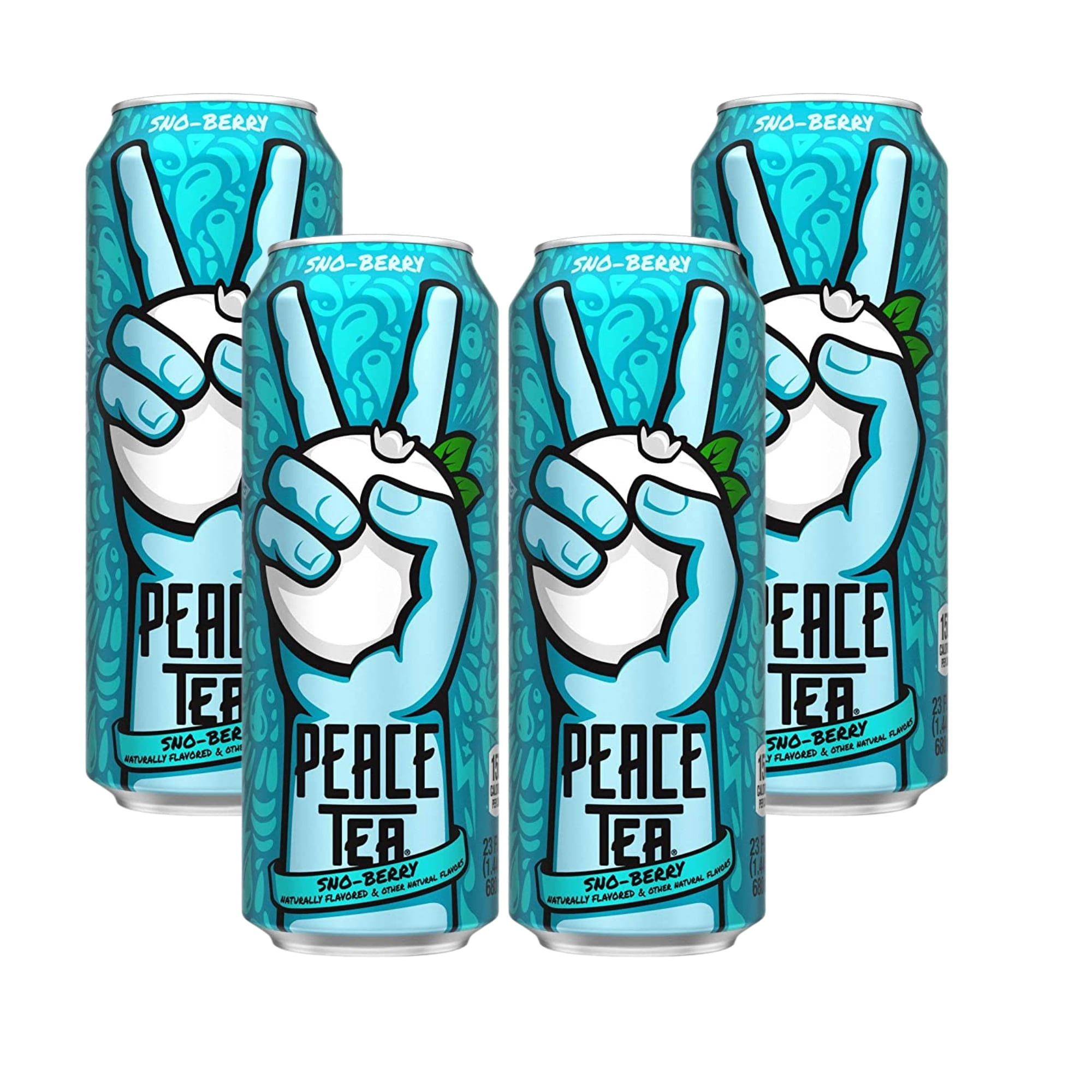 (4) Peace Tea Sno Berry Tea Flavored Drinks No Artificial Flavors or