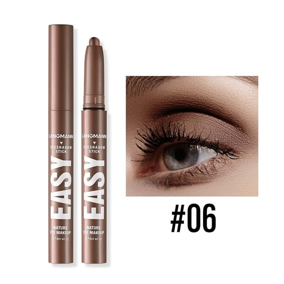 Eye Makeup Clearance $5 & under, RuWeoMaa 12 Colors-Choose Long Lasting Cream Eyeshadow Stick, Waterproof & High Pigmented Eye Shadow Sticks ,Crease-Proof & Natural Eyeshadow Pencil #Dark brown
