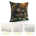 thumbnail image 4 of Orinice Cute Cat Graphic Decorative Throw Pillow Cover for Home Couch Living Room Bed Sofa - Square 1PC 24x24in, 4 of 5