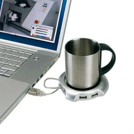 Jeobest 1PC USB Mug Warmer - 4 Port USB Hub Electric Coffee Mug Warmer USB Cup Warmer Coffee Tea Drink Mug Cup Warmer Beverage Warmer Heater for Office Home Use (Best Electric Mug Warmer)