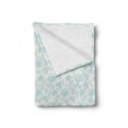 thumbnail image 2 of Botanical Soft Flannel Fleece Blanket, Detailed Intricate Floral Ornaments Romantic Pure Tones Illustration, Cozy Plush for Indoor and Outdoor Use, 60" x 80", Pale Blue and Off White, by Ambesonne, 2 of 5