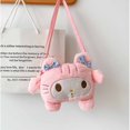thumbnail image 1 of Bolsa de mensajero de felpa de Sanrio de dibujos animados, Melody Kuromi Cinnamoroll, bolsas de hombro de felpa, monedero para llaves, regalos de Navidad para niños y niñas, 1 of 4