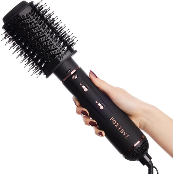 Foxybae Super Styler 4-in-1 Blow-Dryer Brush Set with Diffuser and Curling Barrel for Voluminous Frizz-Free Hair