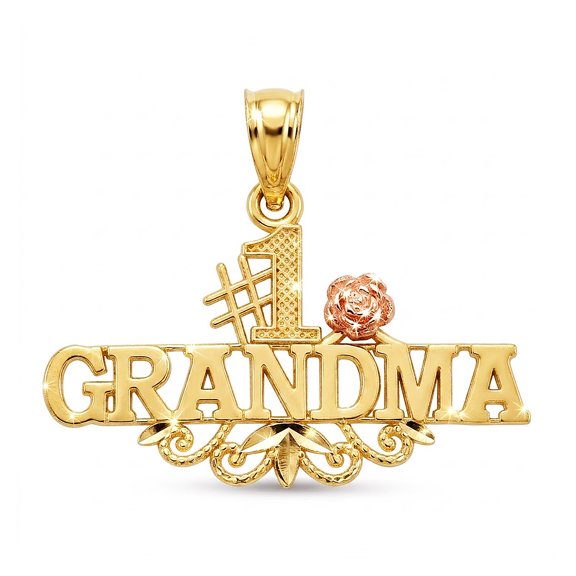 Charm America - Gold #1 Grandma Charm - 10 Karat Solid Gold