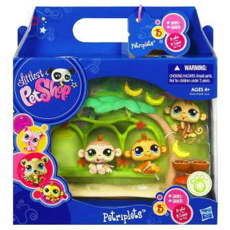 Littlest Pet Shop Petriplets Monkey Figure 3-Pack