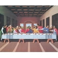 thumbnail image 2 of Unknown 18x15 Black Ornate Wood Framed with Double Matting Museum Art Print Titled - Last Supper, 2 of 4