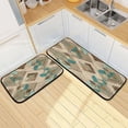 thumbnail image 7 of 2-Piece Kitchen Rugs Set Non-Slip Mats Carpet Floor for Kitchen, Bathroom (19.7"x27.6" & 19.7"x47.2") Natural Abstract Shapes, 7 of 7