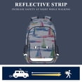 thumbnail image 5 of FORMRS Unisex School Backpack 17" Student Travel Bag with Laptop Compartment, Hand Drawn Sailboats, 5 of 7