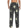 thumbnail image 3 of Halloween Ghost Bat Men'S Pajama Pants Soft Sleep Lounge Pants Pjs Bottoms With Pockets Small, 3 of 6