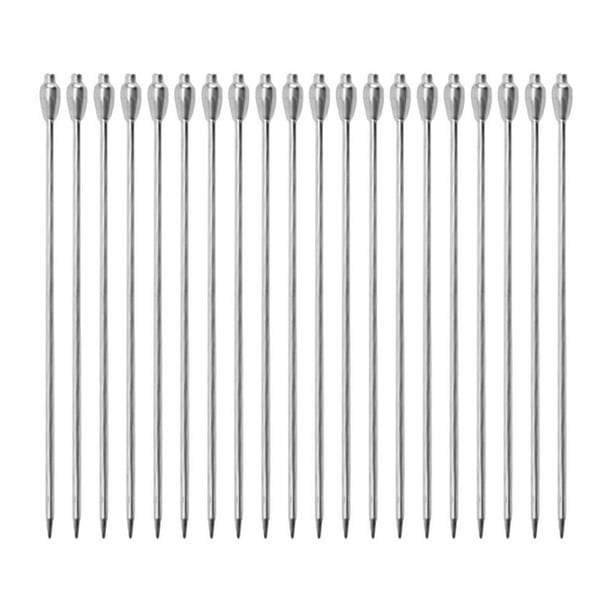 20 palillos de acero inoxidable para frutas, cócteles, fiestas, cócteles, brochetas D