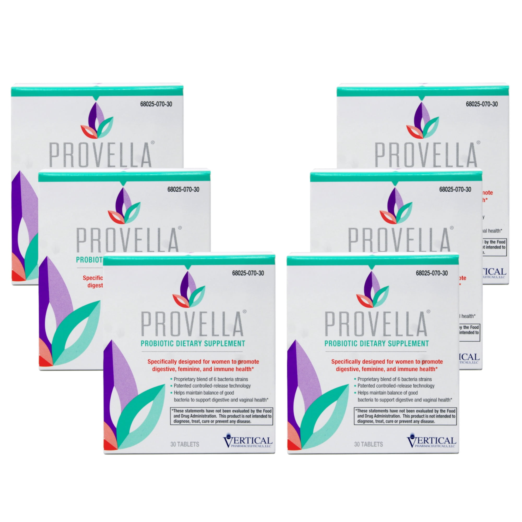 Provella Women's Probiotic Dietary Supplement Tablets, 30 Count - 6 Pack