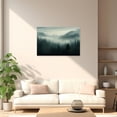 thumbnail image 4 of ZHONGYUTONG Misty Forest Canvas Wall Art Foggy Landscape Pictures for Wall Mountain Scenery Painting Print for Bedroom Decor Framed (24.00" x 36.00"), 4 of 5