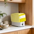 thumbnail image 2 of Toaster Cover 4 Slice, Yellow Striped Dustproof Bakeware Oven Protector with Top Hook, Modern Farmhouse Yellow White Stripes Waterproof Small Kitchen Appliance Toasters Dust Cover, 12"x11"x8", 2 of 7
