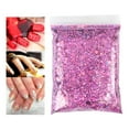 thumbnail image 3 of FITYLE 2x1Bag 50g Nail Glitter Sequins Paillette Flakes 3D Nail Art Decor Peach , Peach, 2 Pcs, 3 of 10