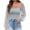Gray, variant on HAiming Womens Mesh Long Sleeve Shirts Solid Color Round Neck Slim Pullover Tops Summer Trendy Lace Casual Blouses