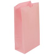 JAM Paper Kraft Lunch Bags, X-Large, 6 1/4 x 3 13/16 x 12 1/2, Baby Pink, Bulk 500 Bags/Box