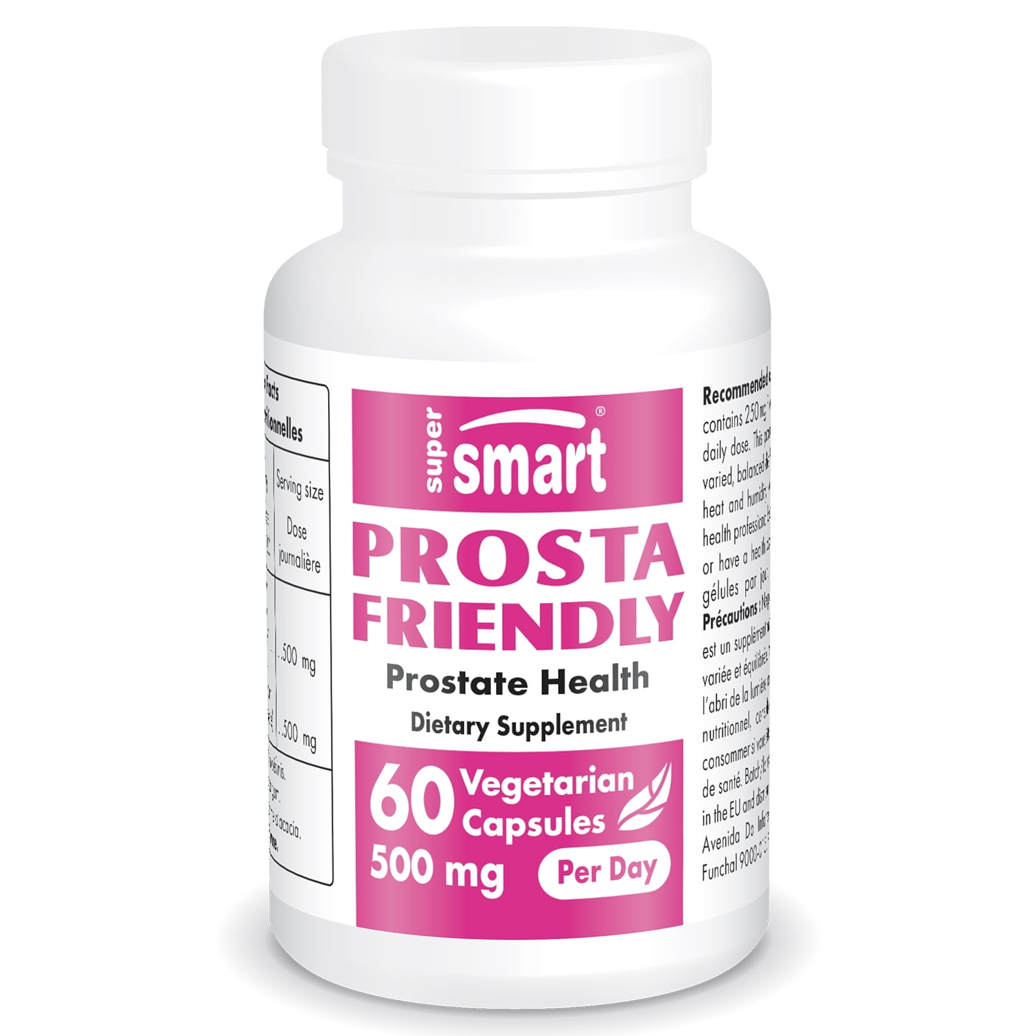 Supersmart Prosta Friendly 500 mg per Day Bladder & Prostate Health Supplement Cranberry