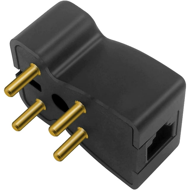 4 Prong Phone Jack Adapter Telephone Adapter Plug 4 Prong Male to RJ11