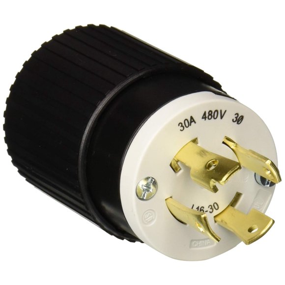 Bryant Electric 71630NP Electrical Plug, Black/White