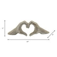 thumbnail image 5 of Elegant Ceramic Hand Heart Sculpture for Home Decor - Decorative Ornament for Bathroom, Office Desk, and Living Room Decor - Figurine for Shelf Accent and Coffee Table - 5", Gold & Metallic, 5 of 13