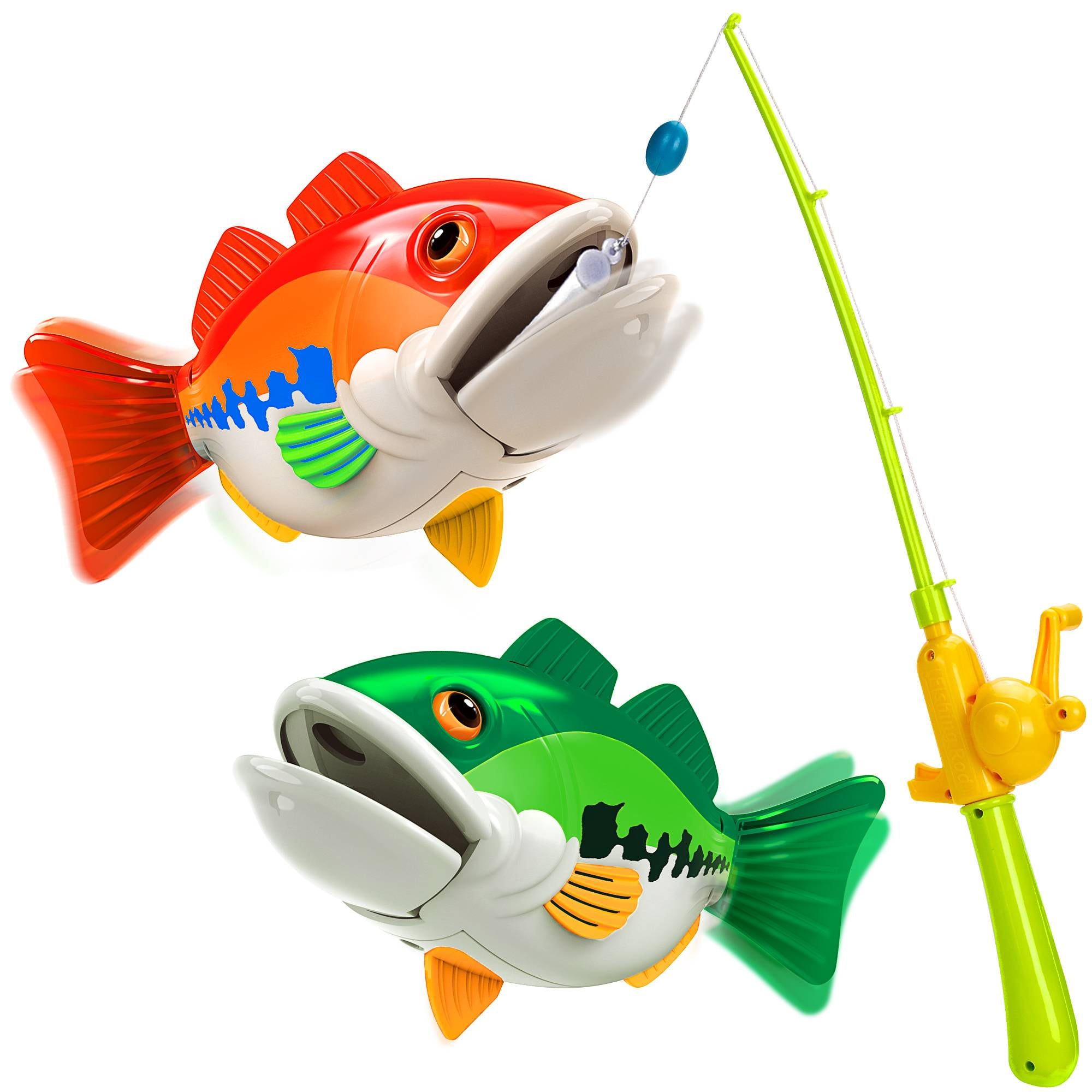 Fishing Game with 2 Electric Floating Fish and Adjustable