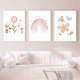 thumbnail image 2 of Juego de 3 carteles de 30 x 40 cm para habitación de niña, cuadros rosas, decoración de pared, pintura sobre lienzo, regalos de cumpleaños NPTWC003-M, 2 of 5