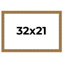 32x21 Frame Black and Gold Distressed Solid Wood Sonoma Picture Frame | 1.625 Inch Moulding Width |
