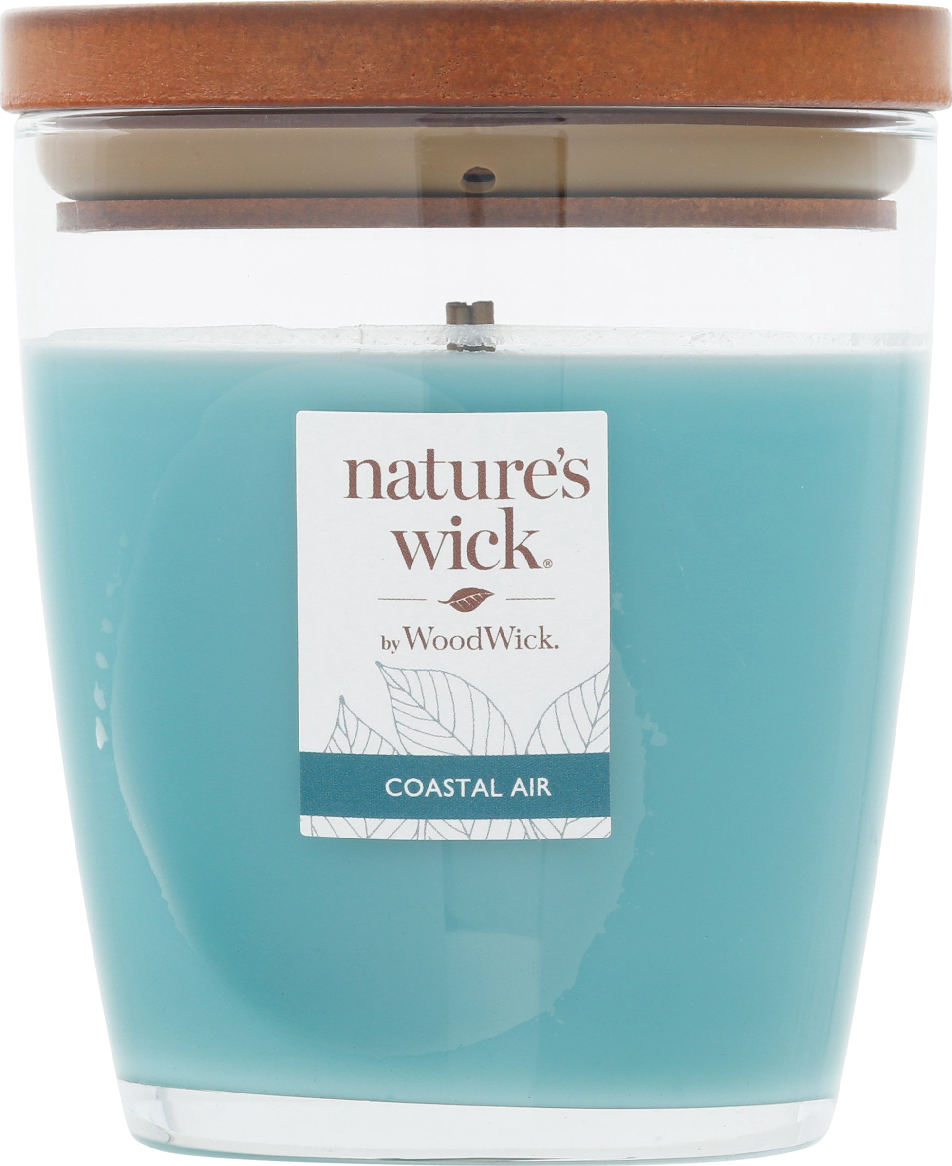 WoodWick Nature's Wick Coastal Air Scented Candle with Wooden Wick & Lid, 10 ounces