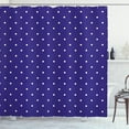 thumbnail image 1 of Ambesonne Blue White Shower Curtain, Nostalgic Polka Dots, 69"Wx75"L, Purple White, 1 of 3