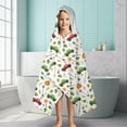 thumbnail image 6 of Cartoon Farm Vehicles Pumpkins White Pattern Hooded Bath Towel，60"x35" for Ages 3 To 12 Kids, Quick Dry Lightweight Soft Microfiber Hood Beach Towel Cover Up for Kids, 6 of 7