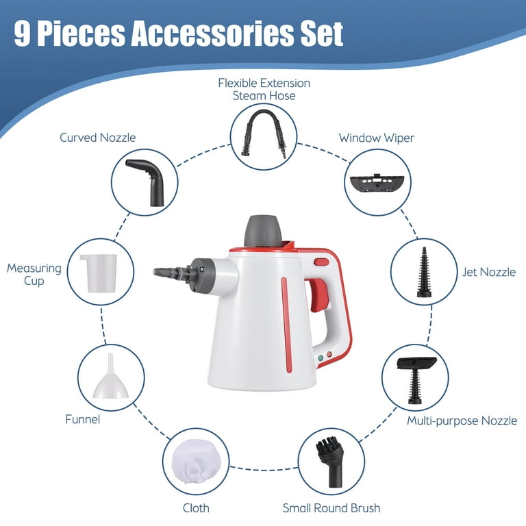 Handheld Steam Cleaner, Steamer for Cleaning, 10 in 1 Portable High  Pressure Steam Upholstery Cleaner, Pressurized Steam Cleaner for Home Use,  Furniture, Car, Sofa, Bathroom, Grill, Tile 