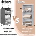 thumbnail image 4 of Biwat Simple Houseware 3-Shelf Hanging Closet Organizer, Grey, 4 of 4