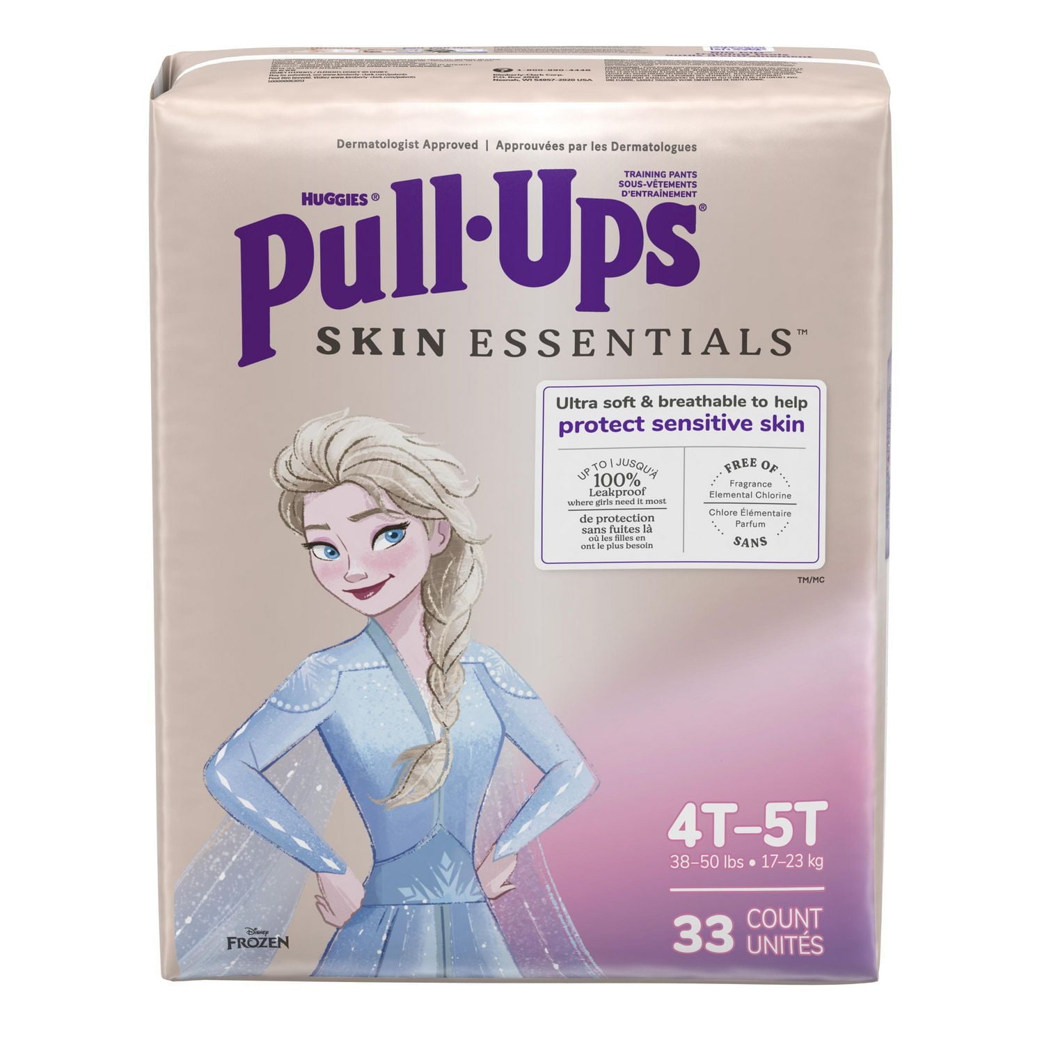 Pull-Ups Girls' Skin Essentials Training Pants, 2T-5T (16-50 lbs), 99-112 Ct (Select for More)