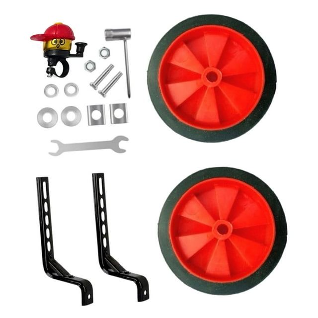Almencla Roues Stabilisatrices pour Vélo d'Enfants Accessoires de Cyclisme Stabilisateurs de Vélo Réglables Rouge