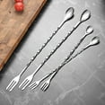 thumbnail image 4 of Sunjoy Tech Stainless Steel Cocktail Mixing Spoons Bar Spoon Long Stirring Spoon Drink Stirrers for Tea Coffee Ice Cream Juice, 4 of 7