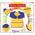 thumbnail image 3 of Niños arte Smock manga larga pintura Delantales con elástico apretado puños impermeable y repelente de pintura, amarillo, S, 3 of 5